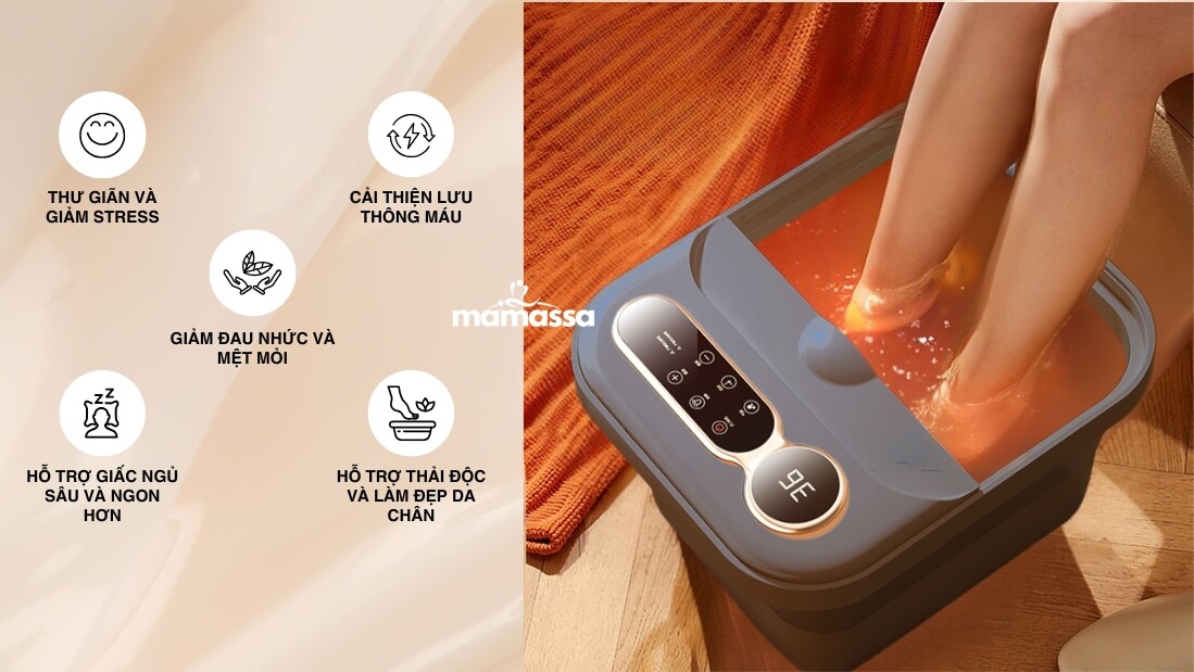 lợi ích của máy ngâm chân massage